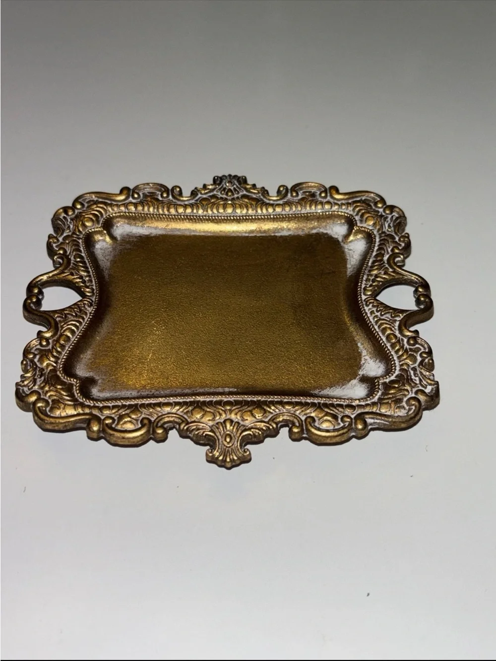 Vintage gold small ring dish